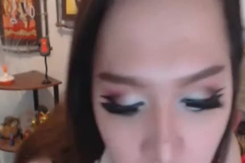 Super lusty tgirl Stroking Her Hard penis