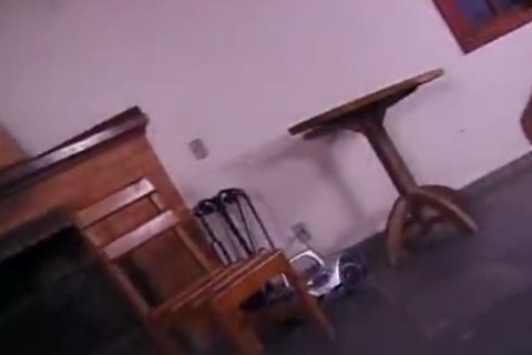 blond Ladyboy With A Hard 10-Pounder drills man's wazoo On The Floor