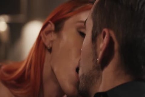 busty Redheaded Caucasian Tbabe Aspen Brooks bangs Her chap Dante