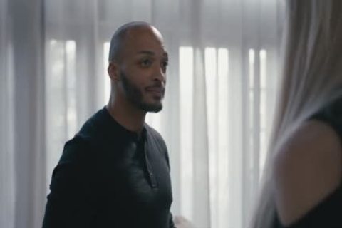 black lad fucks busty Transbabe Aubrey Kates arsehole On The sofa