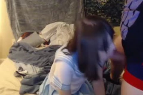 Young & super cute ladyboy blowjob