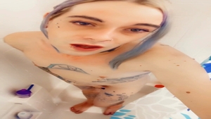 naughty beauty nude Taking A Shower