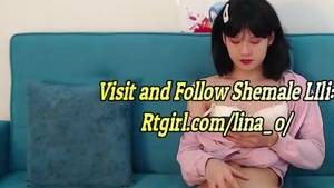 Petite Korean teen sheboy Wanks Until that babe Cums On web camera