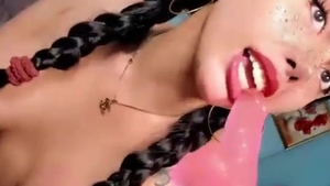 large wobblers asian ladyboy dildos butt On web camera